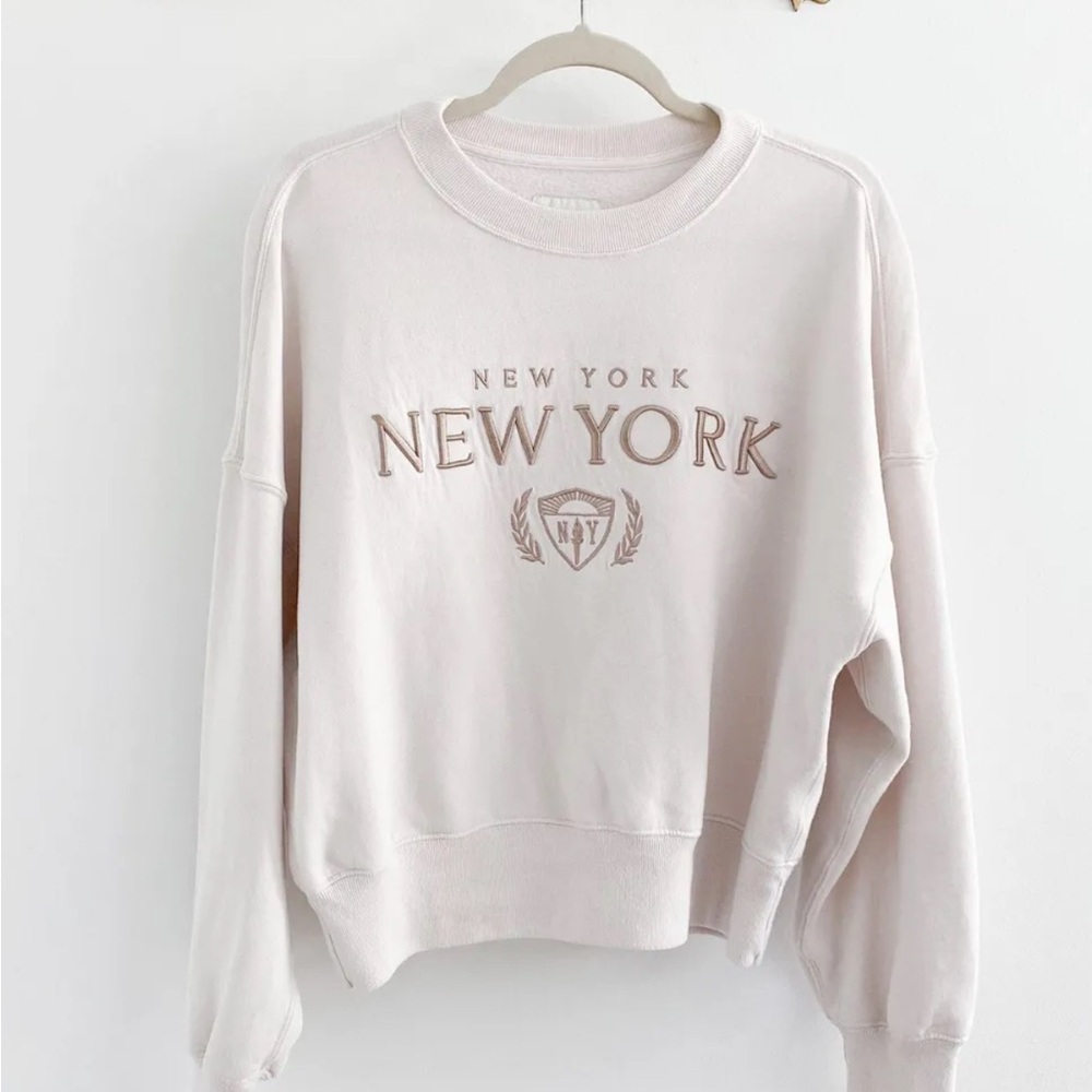 Abercrombie & Fitch Cream New York Sweatshirt